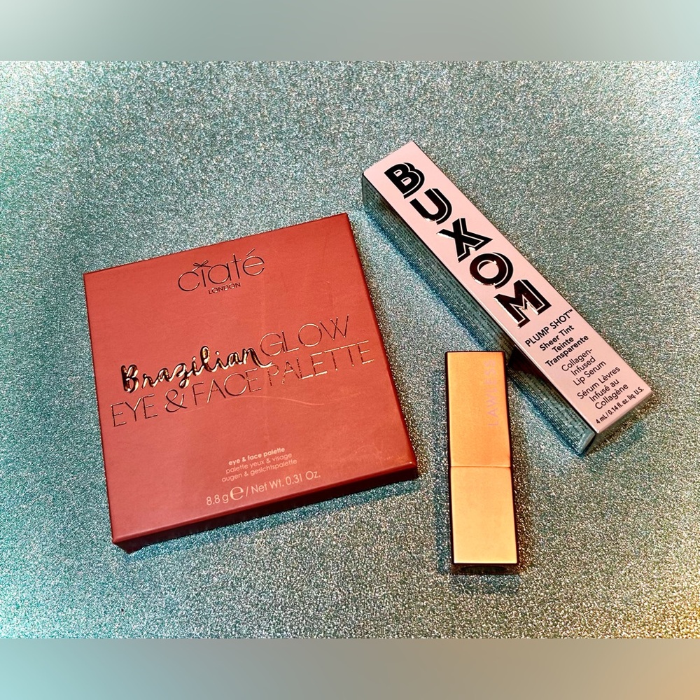 NIB 3Pc Soft Pinks & Neutral Palette. Eyes Cheeks Lips. Great for Gifting 🪩🎁🎀